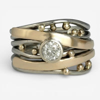 Royal - Vintage Goldring mit Zirkonia