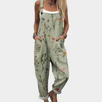 Anna | Latzhose mit Wildblumen-Muster