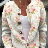 Petra | Strickjacke im floralen Design