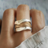 Silberner Draht-Ring