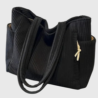 Léa | Elegante Ripp-Tote mit Kordelakzenten