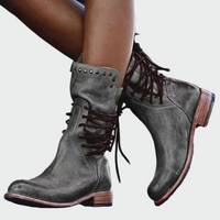 Schnürstiefeletten aus Leder