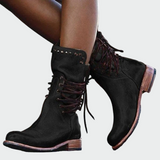Schnürstiefeletten aus Leder