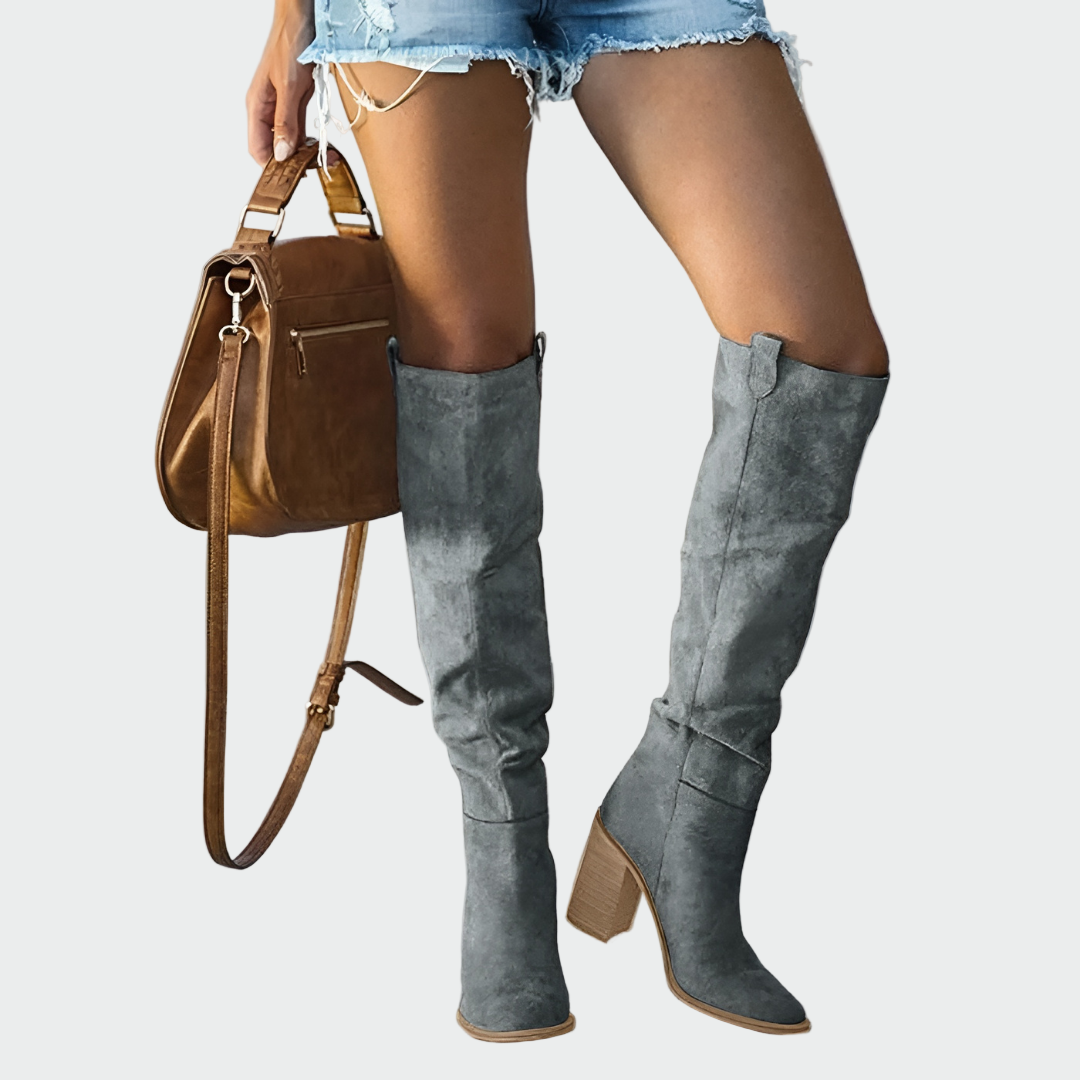 Knielange orthopädische Lederstiefel