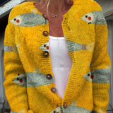 Dagmar | Strickjacke mit Fischdesign