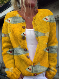 Dagmar | Strickjacke mit Fischdesign