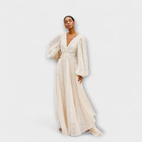 Elsa - Creme Maxi-Kleid von Allegory