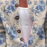 Renate | Strickcardigan mit floralem Design