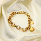 Francis – Goldfarbene Metallarmband mit großen runden Gliedern