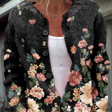 Erika | Strickjacke im floralen Design