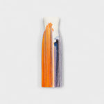 Farbblock-Kleid mit Quasten, ärmellos, orange und blau vertikale Farbfelder