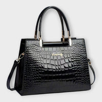 Emilie | Glänzende Krokodilleder-Handtasche