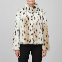 Beverly | Kunstfell-Weste mit Leopardenmuster in Elfenbein