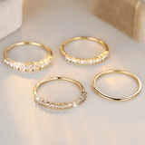 14k Gold-Zirkonia Stapelhülsen
