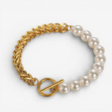 Elegantes Armband aus Gold mit Perlen