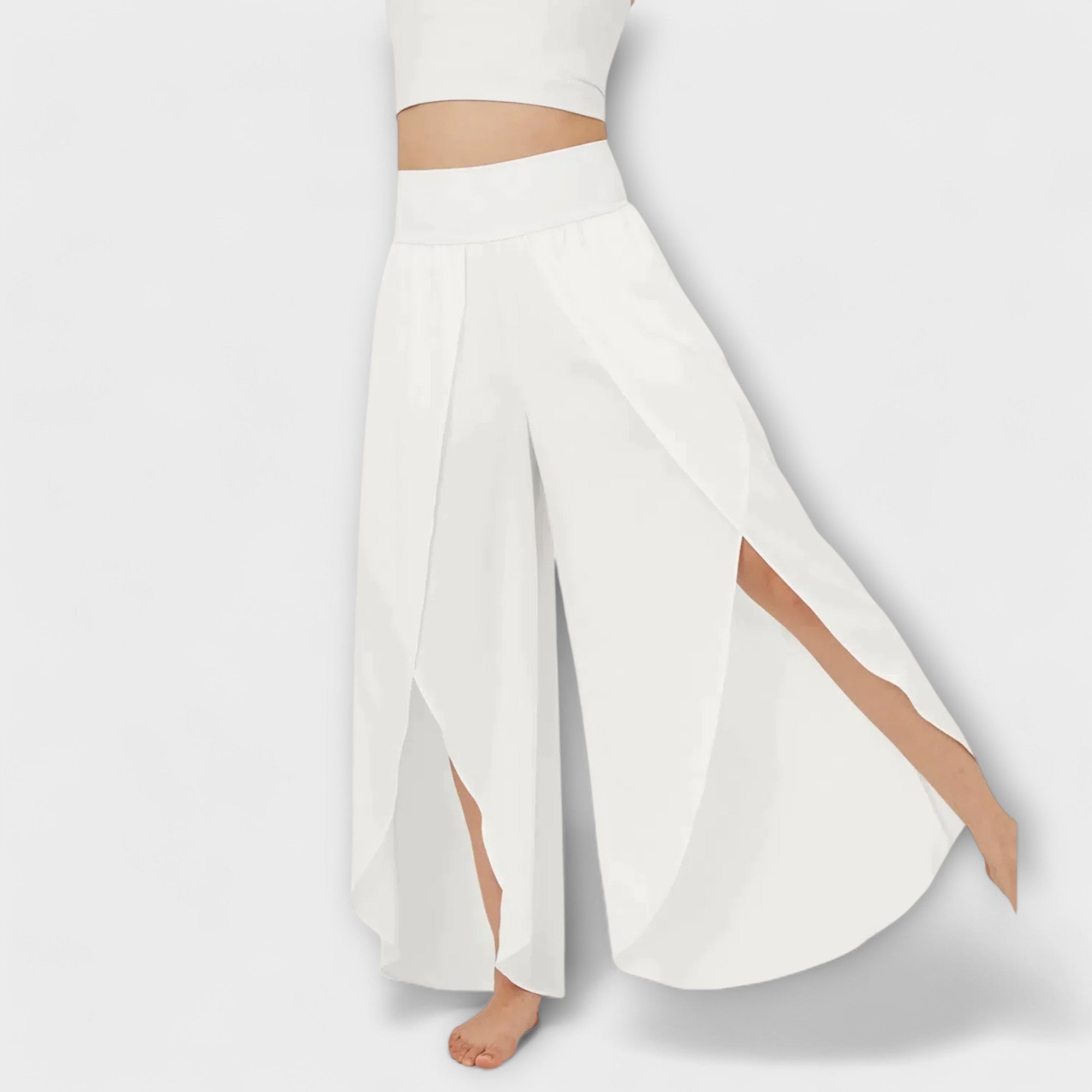 AirFlow Damenhose in Hell: weites, drapiertes Bein