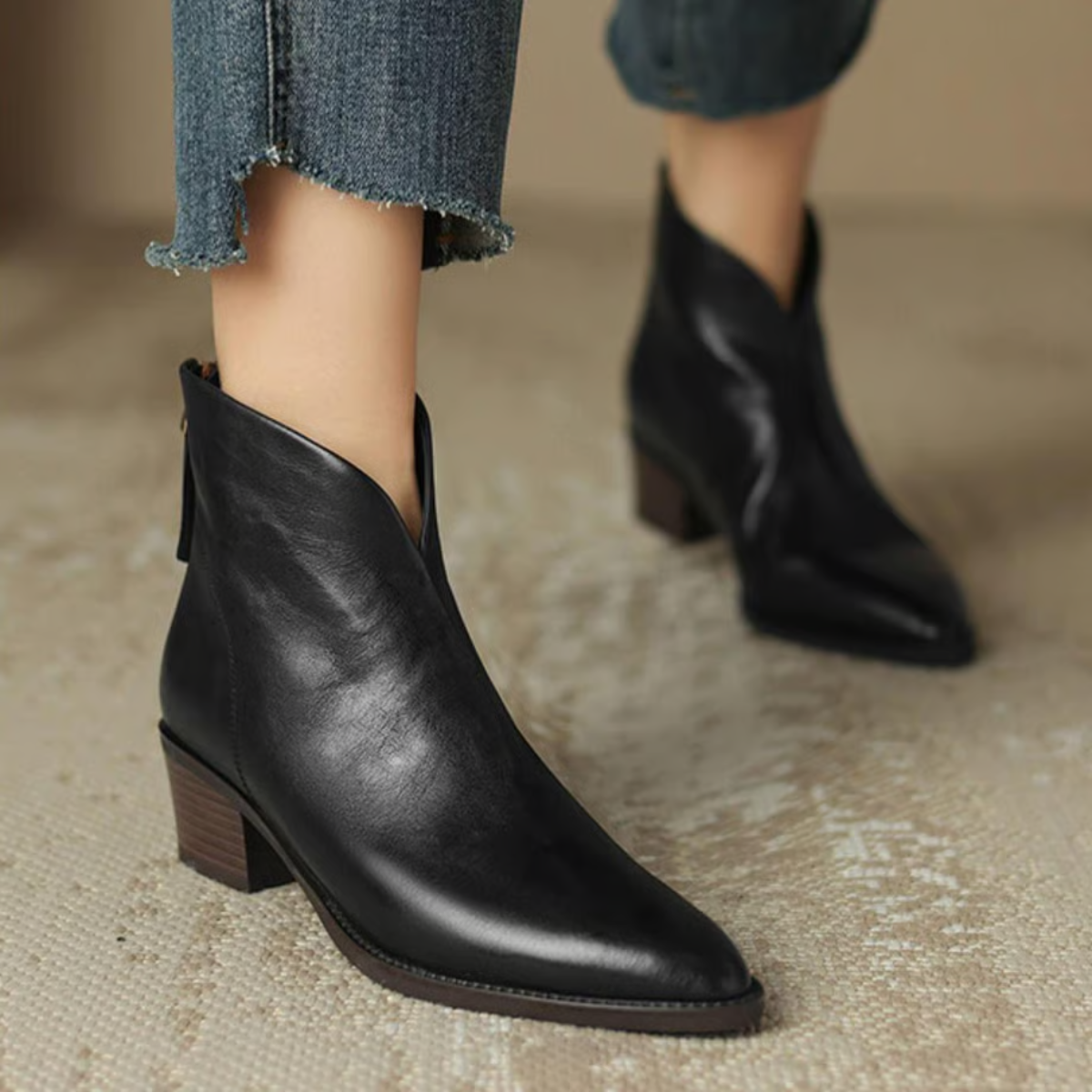Camila - Elegante Stiefeletten mit niedrigem Absatz