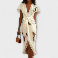 Satin Wickel-Kleid
