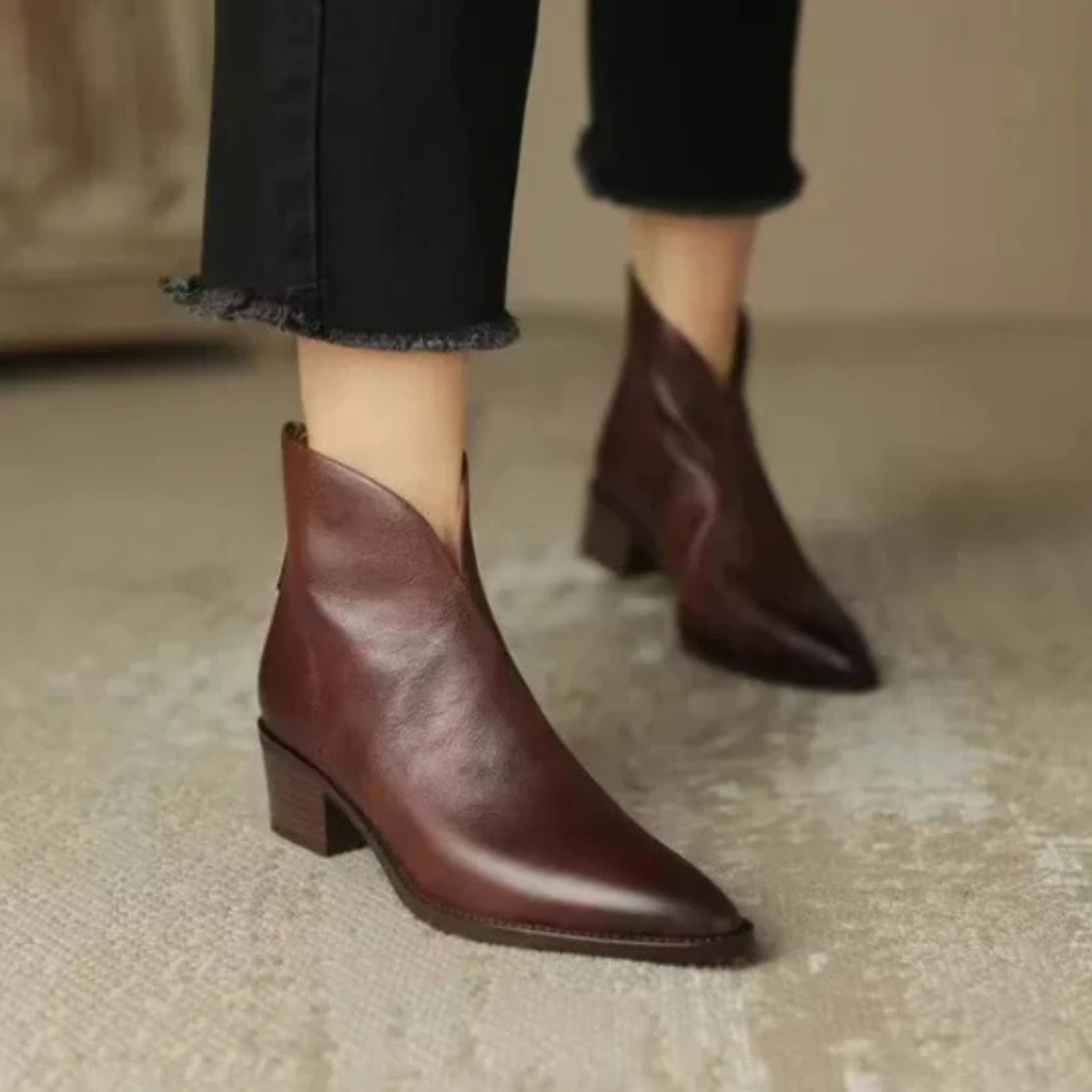 Camila - Elegante Stiefeletten mit niedrigem Absatz