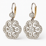Madeleine – Vintage Ohrringe mit Kristall-Mandala