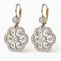 Madeleine – Vintage Ohrringe mit Kristall-Mandala