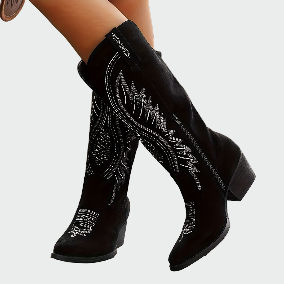 Elegante bestickte Westernstiefel
