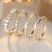 14k Gold-Zirkonia Stapelhülsen