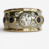 Vergoldeter Vintage-Ring mit Zirkonia