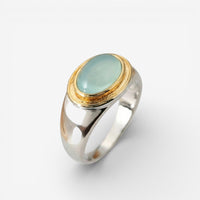 Gabi - Vintage Ring aus grünem Mondstein