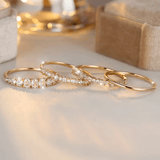 14k Gold-Zirkonia Stapelhülsen