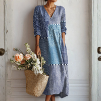 Ulrike | Maxikleid im Patchwork-Mustermix