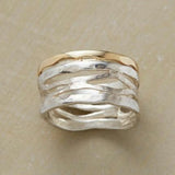 Antiker Hohlring aus Gold und Silber