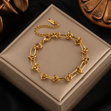 Exklusives Modernes 18K Gold Kettenarmband