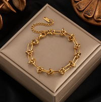Exklusives Modernes 18K Gold Kettenarmband