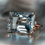 Retro Blue Zirconia Ring