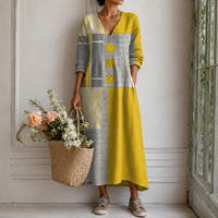 Ingrid | Maxikleid im Patchwork-Look
