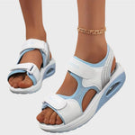 Varedo Sommer-Sandalen in Hellblau/Weiß, Klettverschluss am Rist, Luftpolster-Look