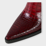 Krokodil-Design Stiefel mit stilvollen Absätzen