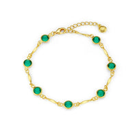 Armband mit Smaragd-Kette