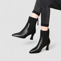 Clara - Lederstiefel mit Plateau