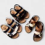 Martina Ledersandalen in mehreren Farben mit breiten Riemen