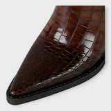 Krokodil-Design Stiefel mit stilvollen Absätzen
