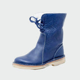 Wasserdichte Lederstiefeletten mit warmem Wollfutter