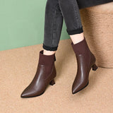 Clara - Lederstiefel mit Plateau