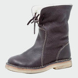 Wasserdichte Lederstiefeletten mit warmem Wollfutter
