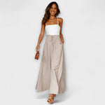 Bequeme Bundfaltenhose mit Tunnelzug, weiter Schnitt, hellbeige
