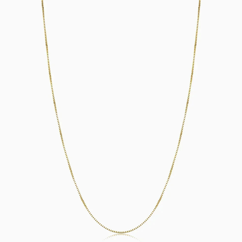 Goldfarbene Halskette mit feiner Schlangenkette