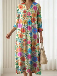 Hedwig | Maxikleid mit buntem Blumenmuster