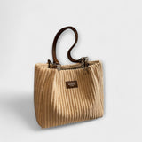 Élodiane | Weiche Kordel Schultertasche
