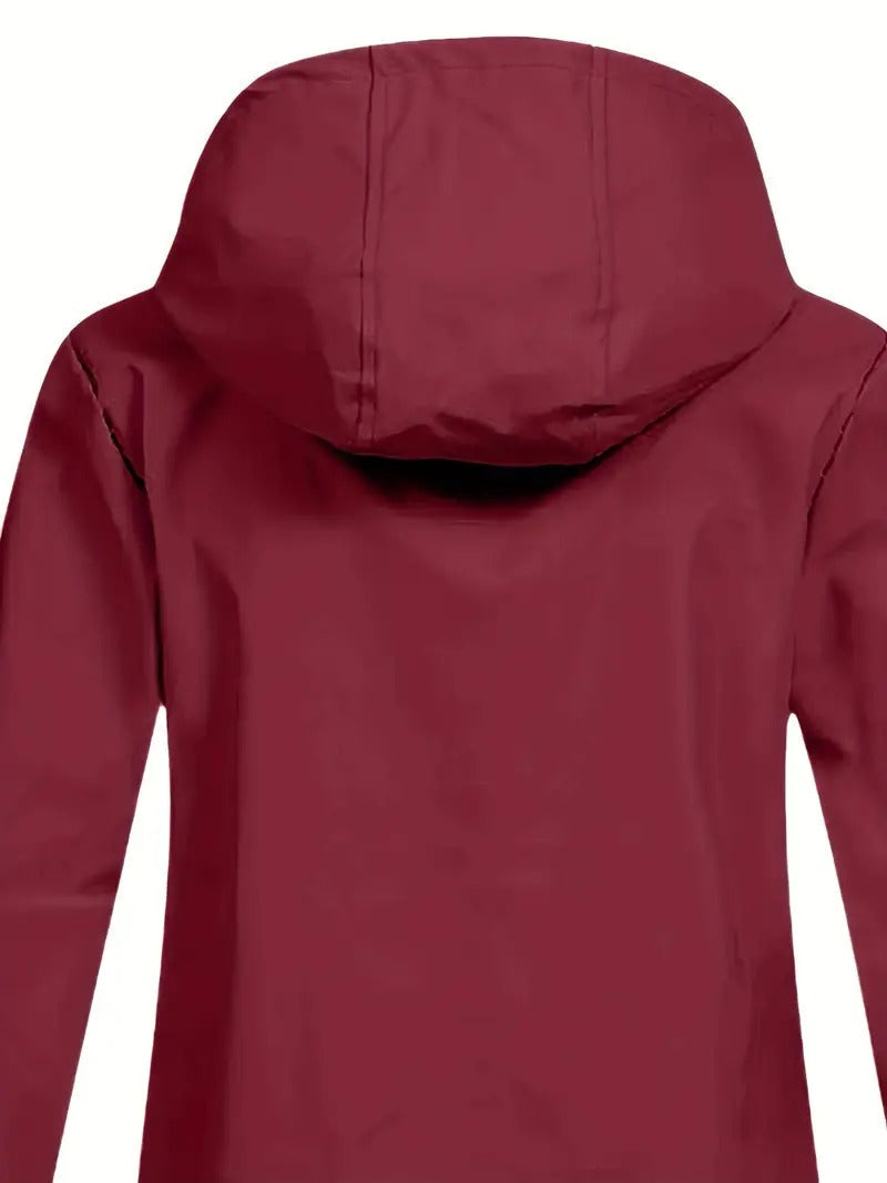 Bordeauxroter Kapuzenpullover mit Teddyfutter und Kapuze